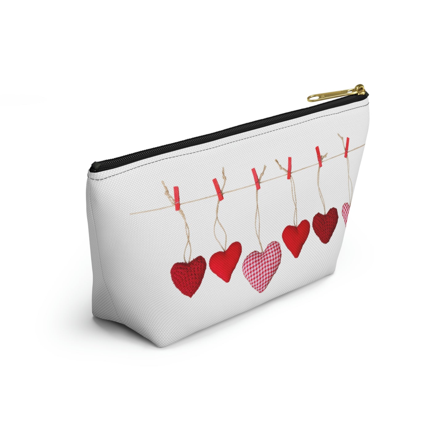 Heart String Accessory Pouch w T-bottom