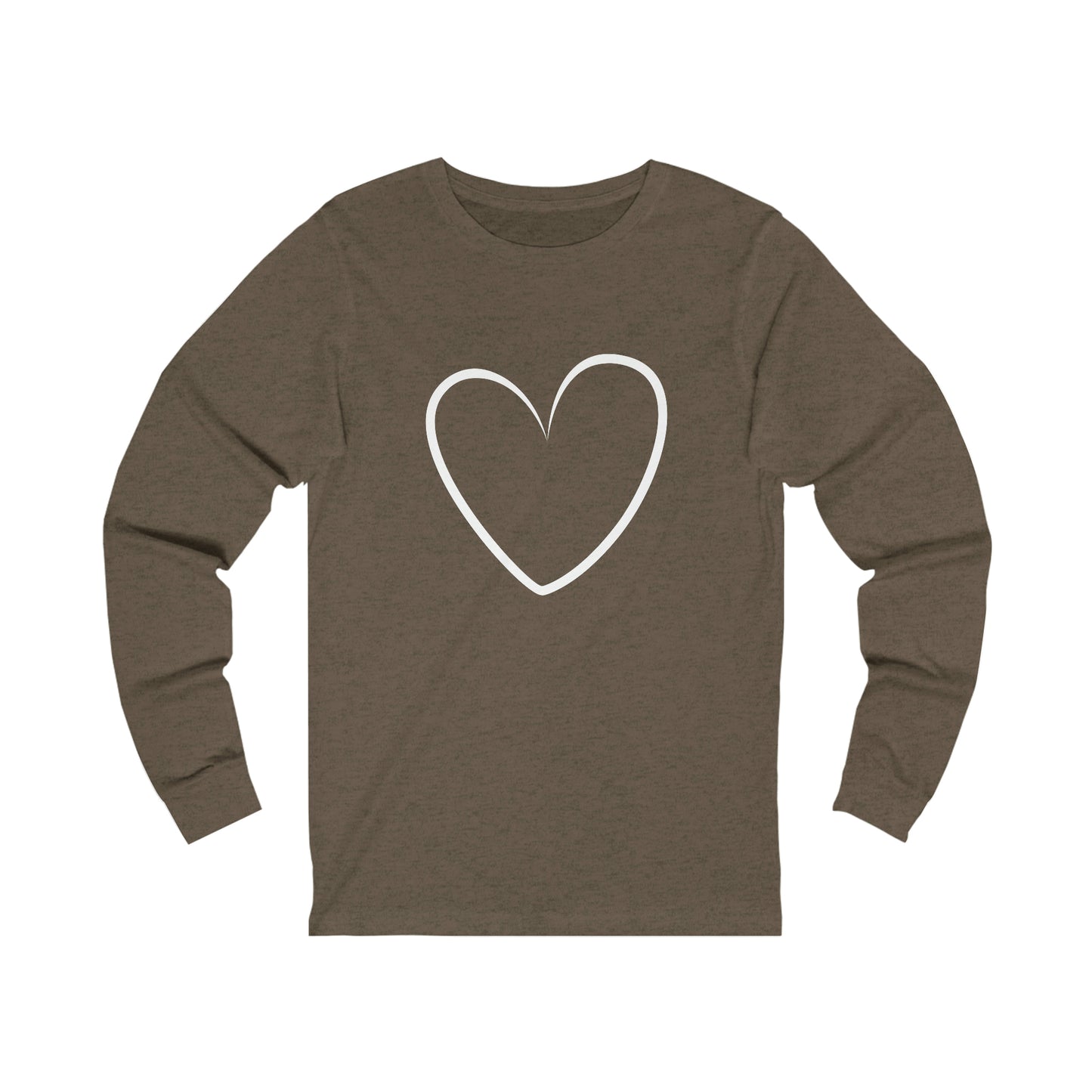 Heart - white Unisex Jersey Long Sleeve Tee