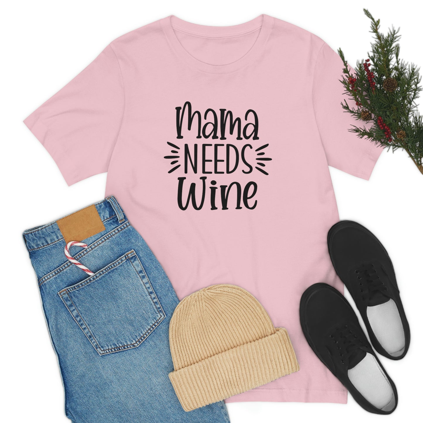 Mama Needs Wine Unisex Jersey Short Sleeve Tee