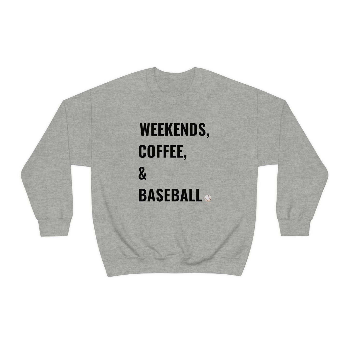 Weekends Coffee Baseball Unisex Heavy Blend Crewneck Sweatshirt