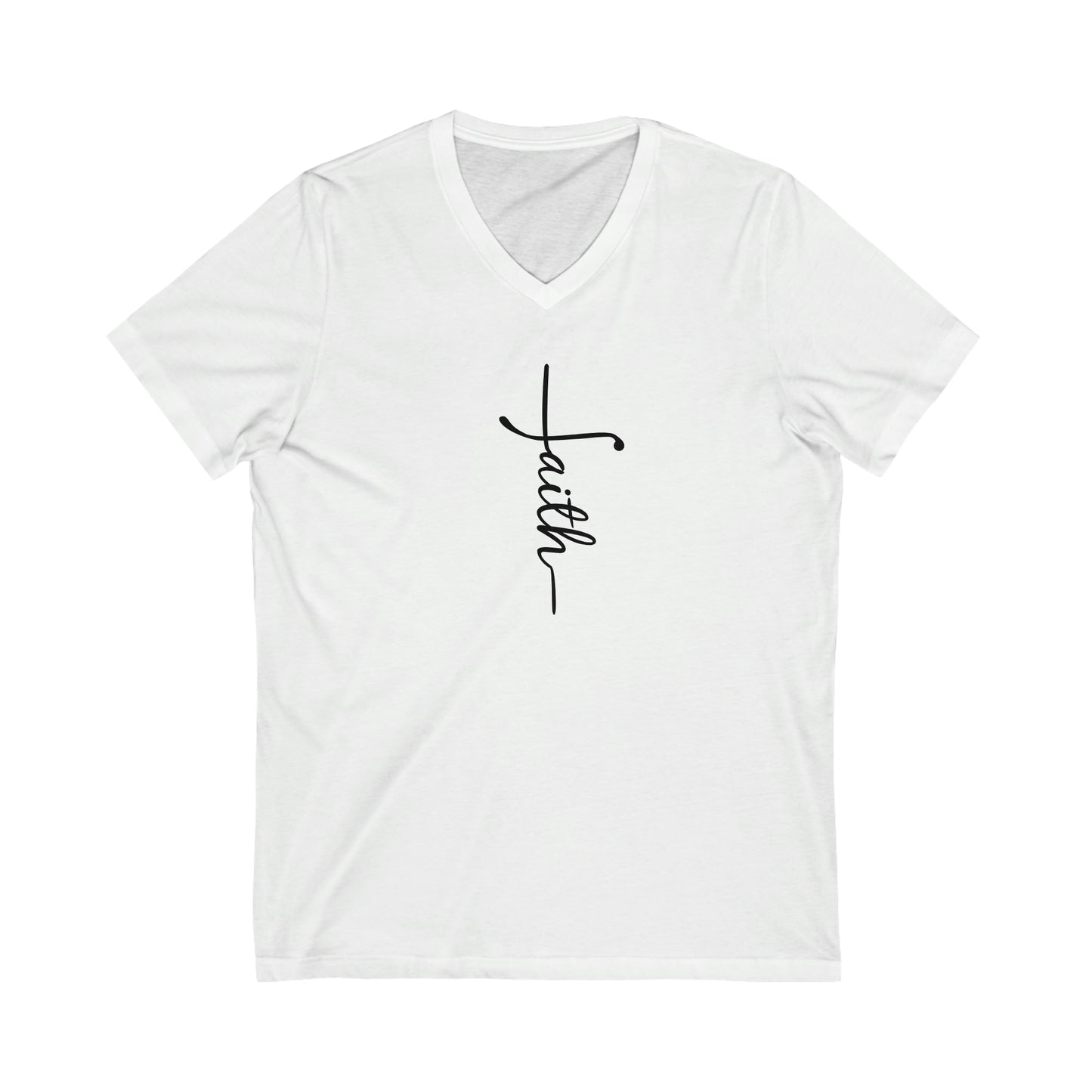 Faith Unisex Jersey Short Sleeve V-Neck Tee