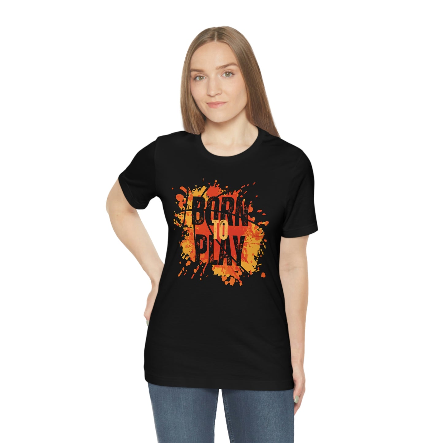 Born to Play BasketballUnisex Jersey Short Sleeve Tee