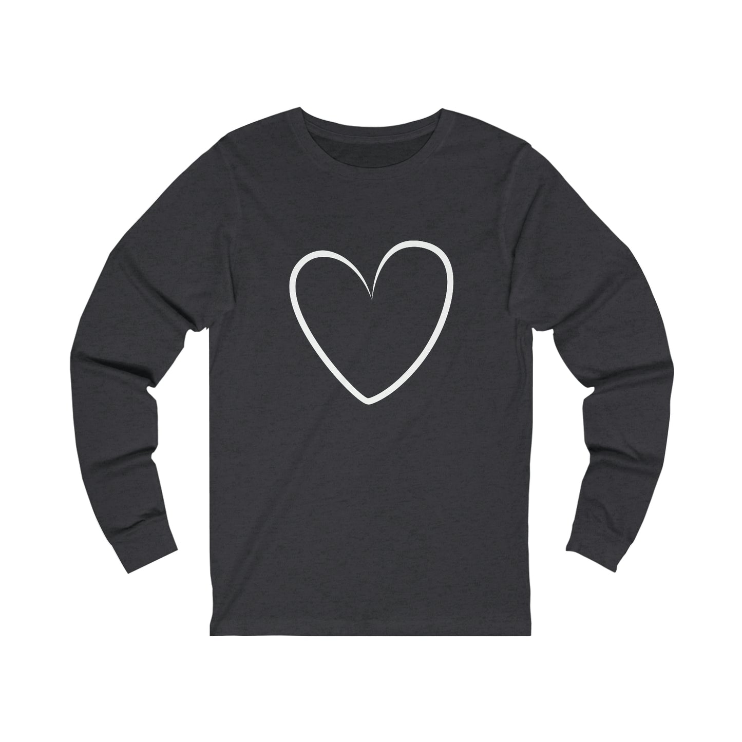 Heart - white Unisex Jersey Long Sleeve Tee