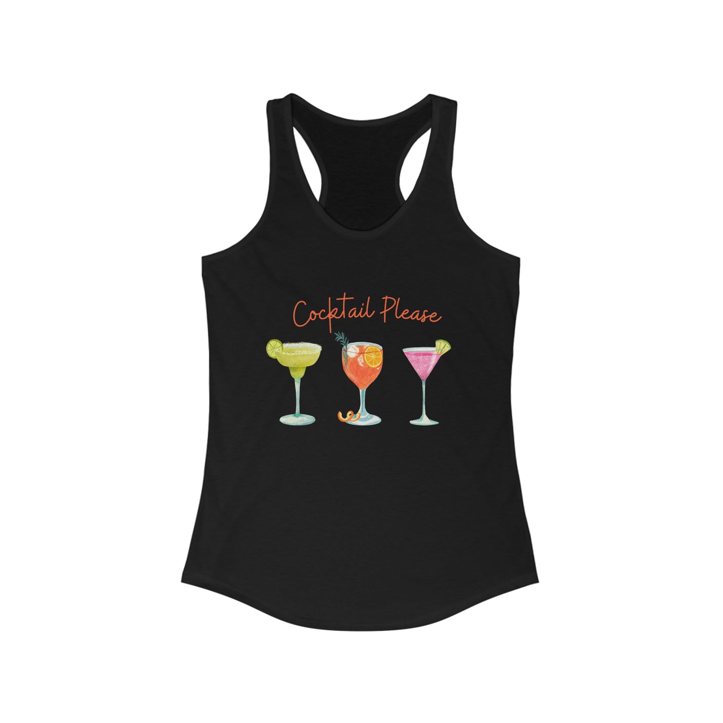 Cocktail Please Women's Ideal Racerback Tank