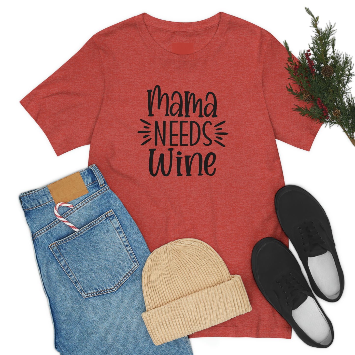 Mama Needs Wine Unisex Jersey Short Sleeve Tee