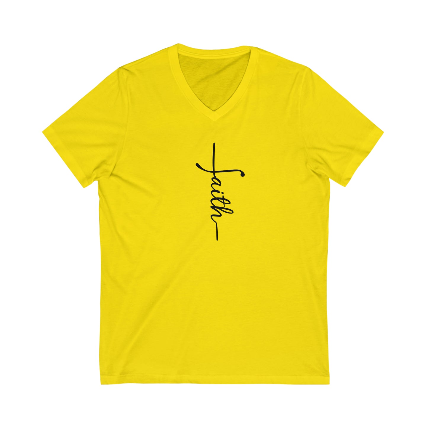 Faith Unisex Jersey Short Sleeve V-Neck Tee