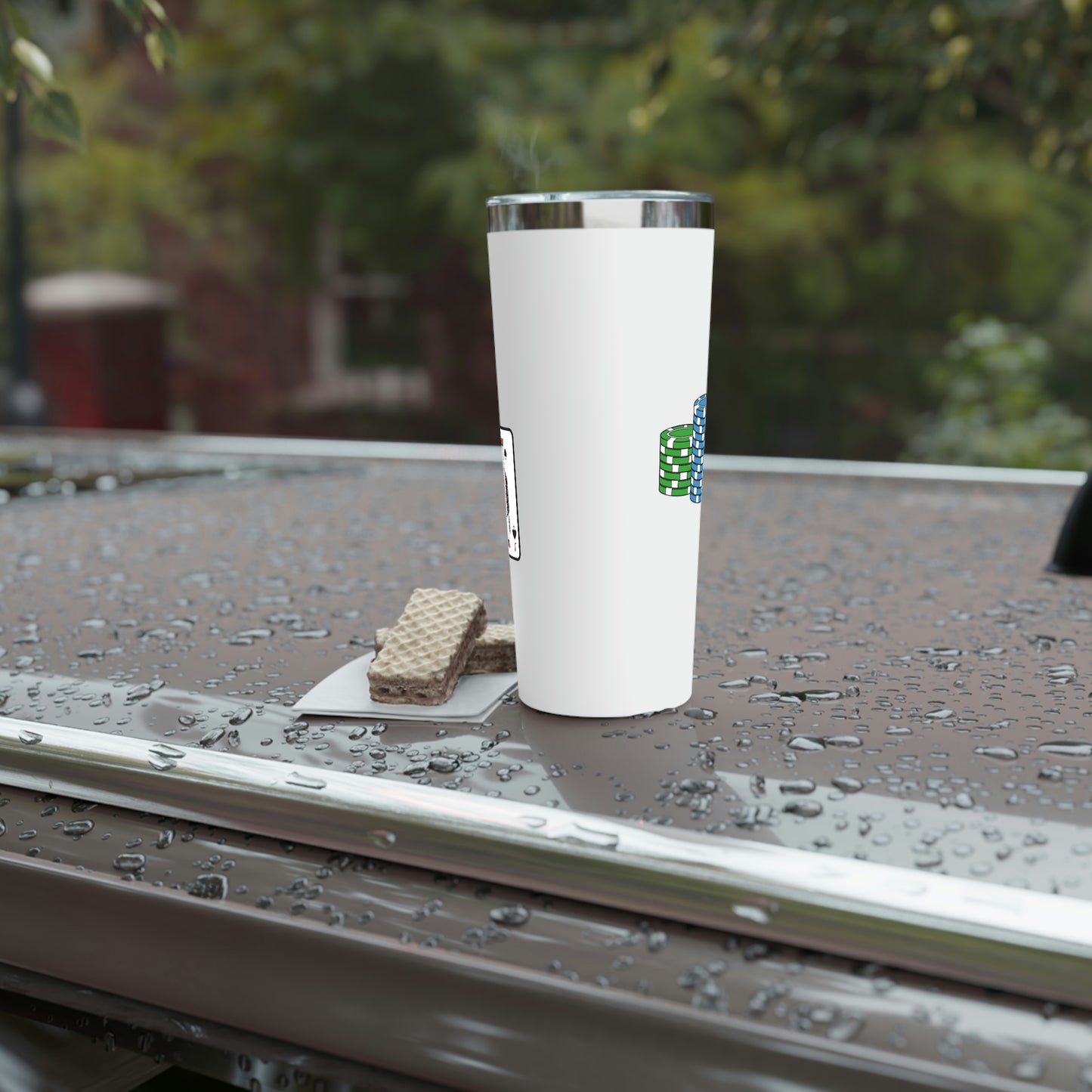 Black Jack & Chips Copper Vacuum Insulated Tumbler, 22oz