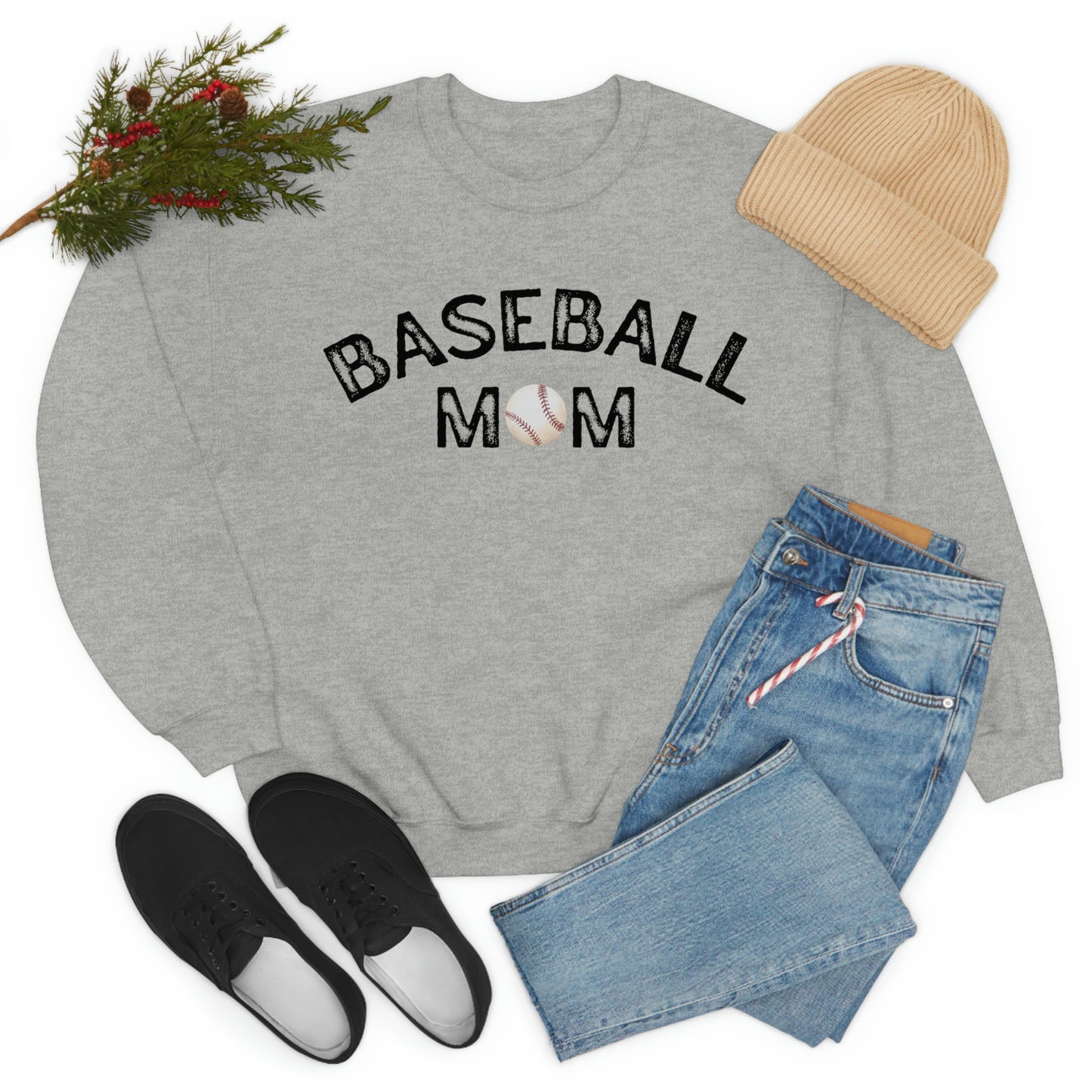 Baseball Mom Unisex Heavy Blend Crewneck Sweatshirt