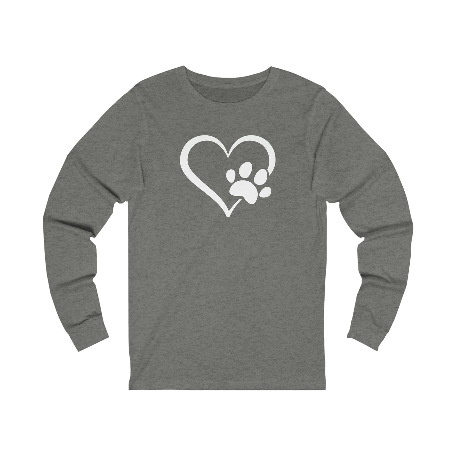 Heart Paw Print Unisex Jersey Long Sleeve Tee