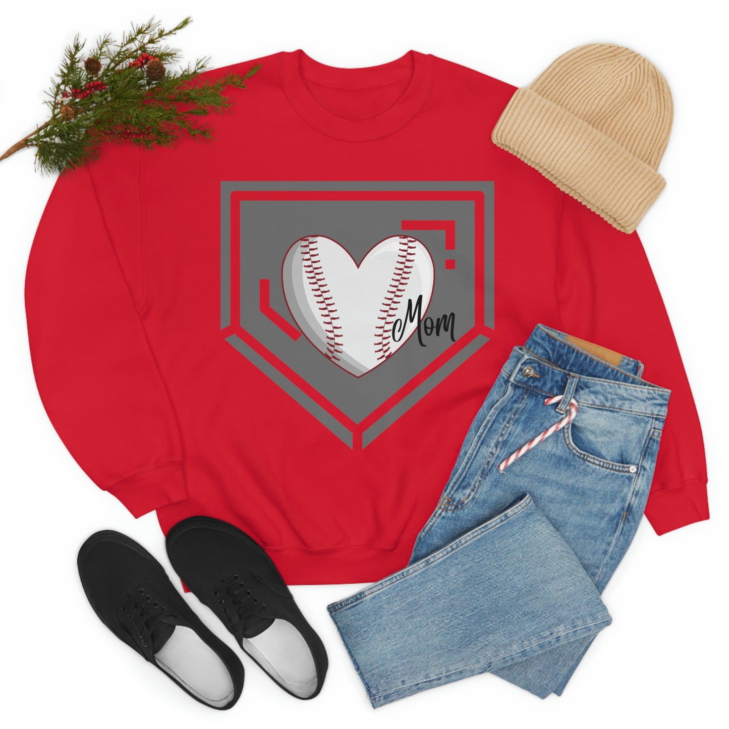 Baseball Mom Unisex Heavy Blend™ Crewneck Sweatshirt