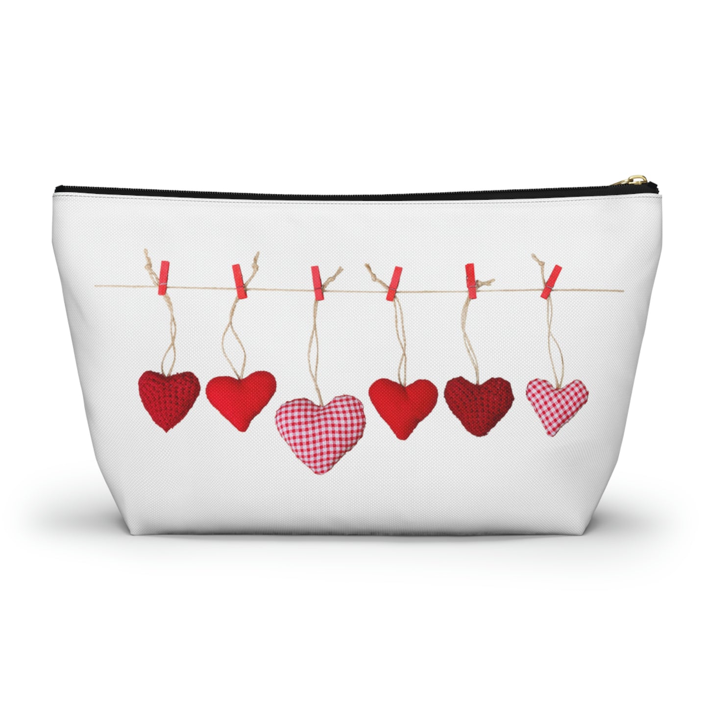 Heart String Accessory Pouch w T-bottom