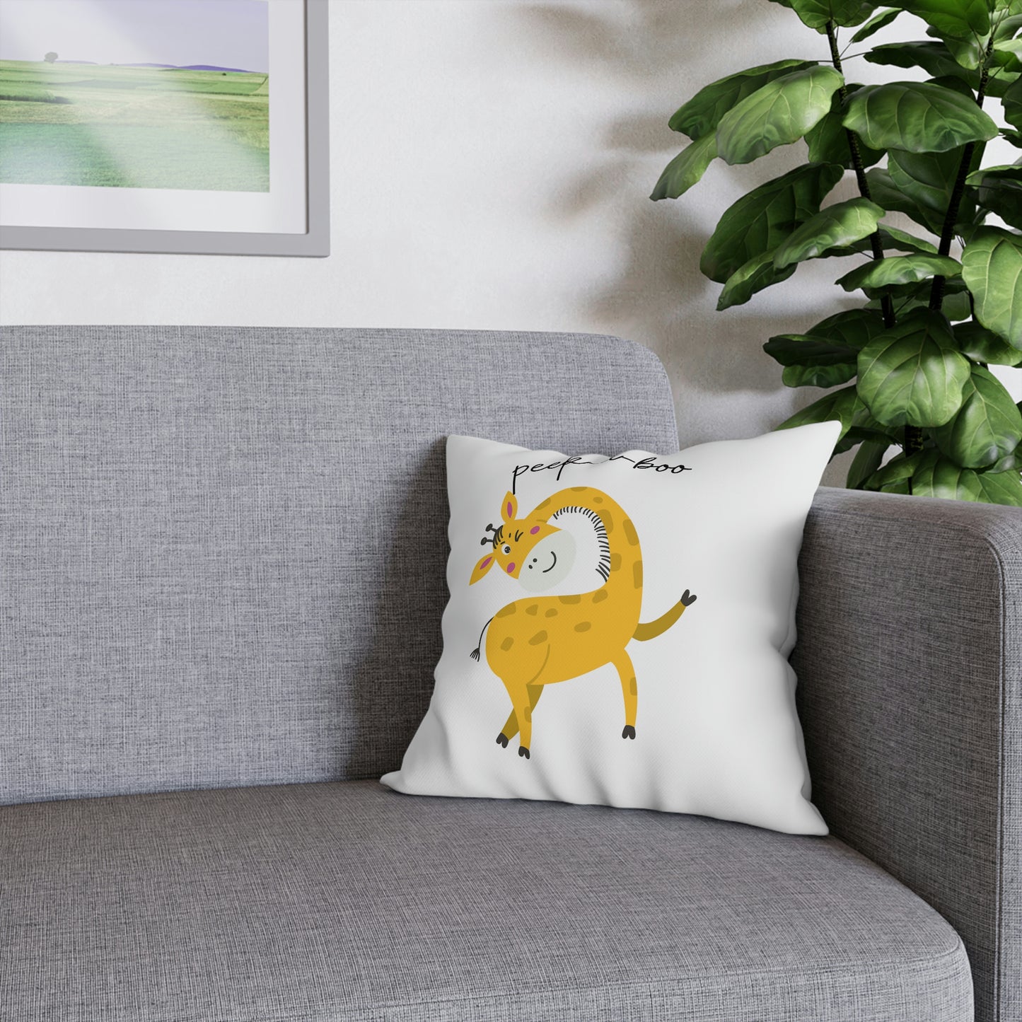 Giraffe Spun Polyester Pillowcase