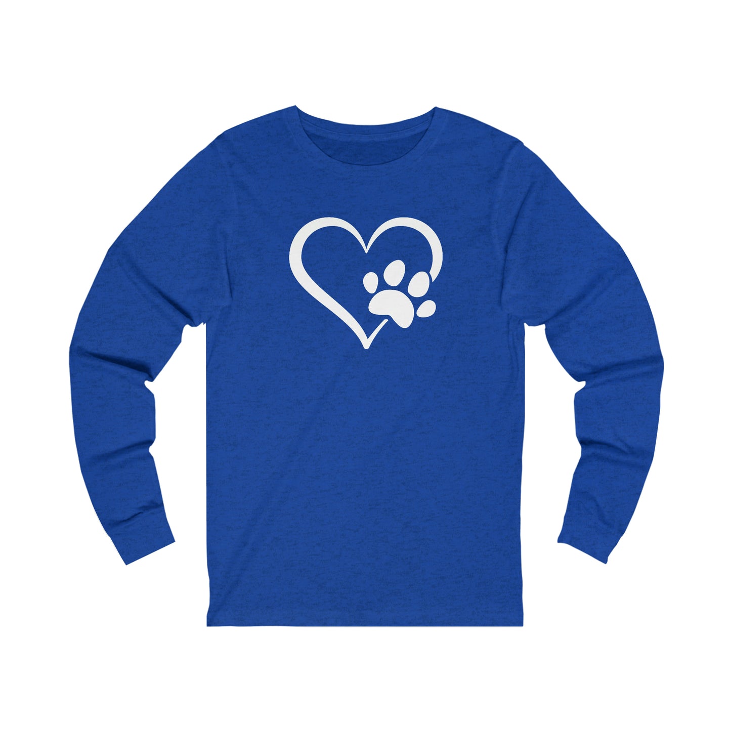 Heart Paw Print Unisex Jersey Long Sleeve Tee