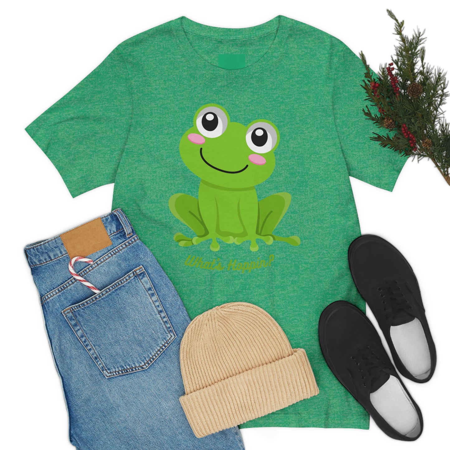 What's Hoppin? Frog Unisex Jersey Short Sleeve Tee