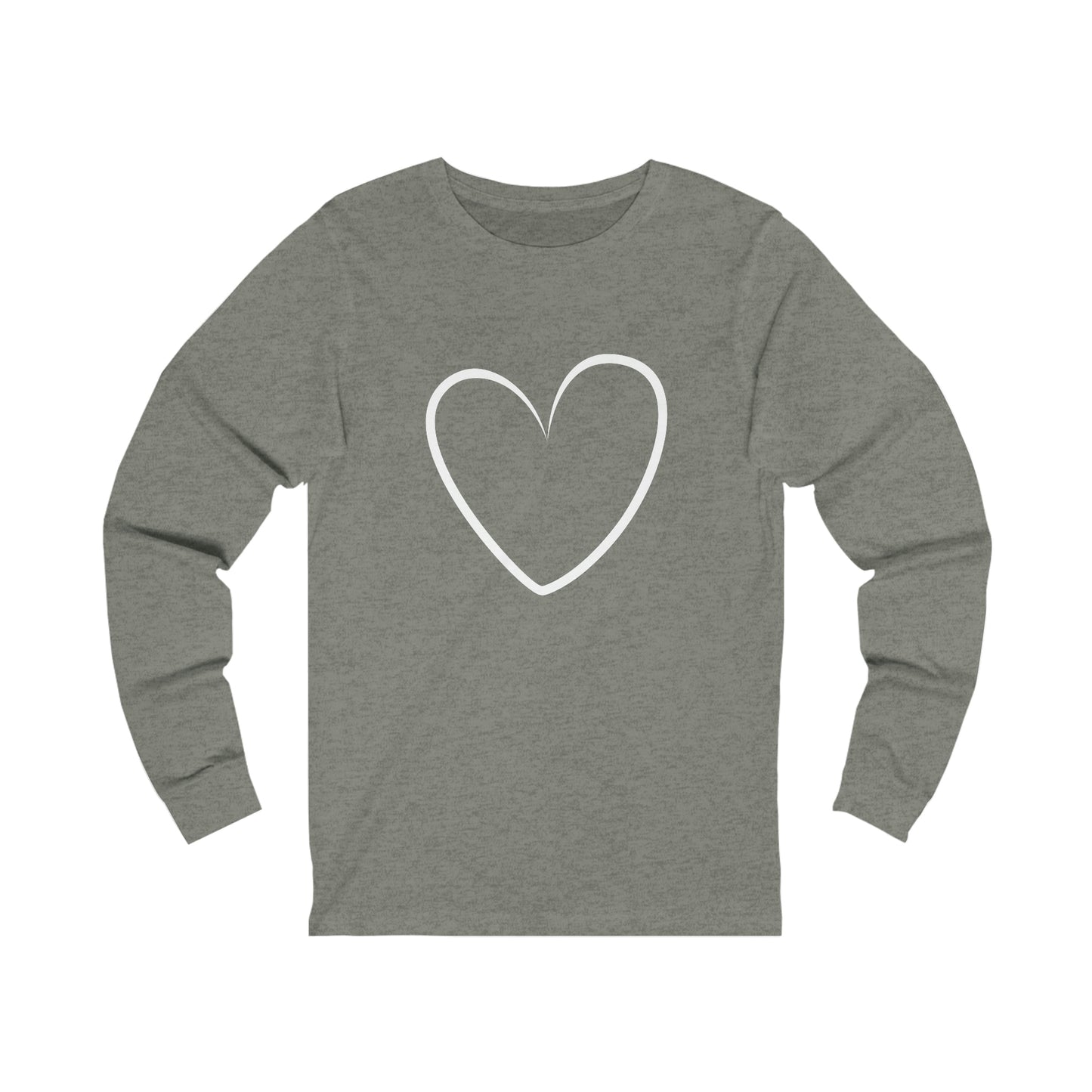 Heart - white Unisex Jersey Long Sleeve Tee