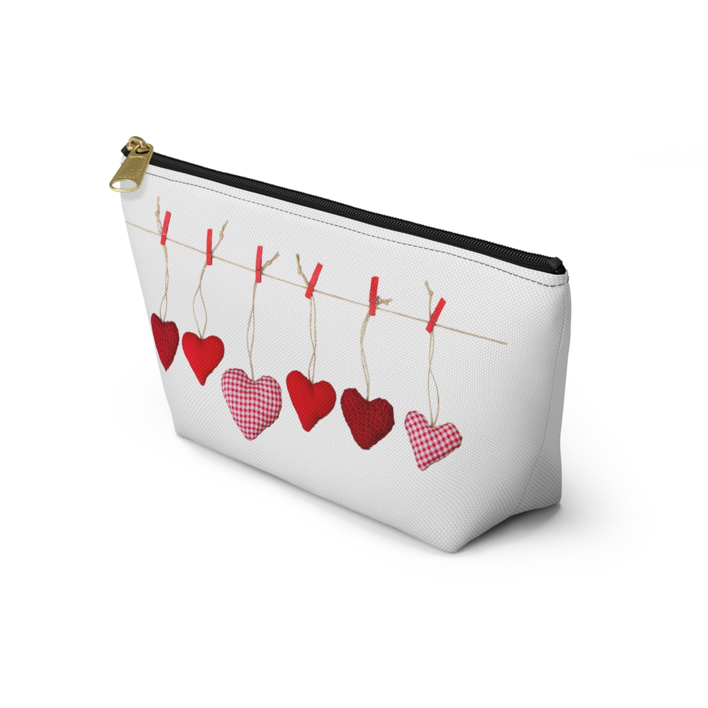 Heart String Accessory Pouch w T-bottom