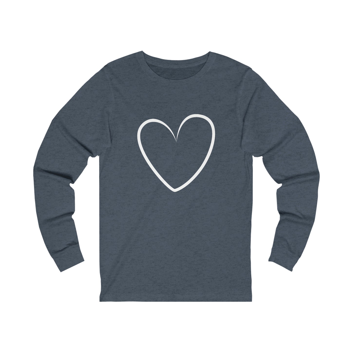 Heart - white Unisex Jersey Long Sleeve Tee