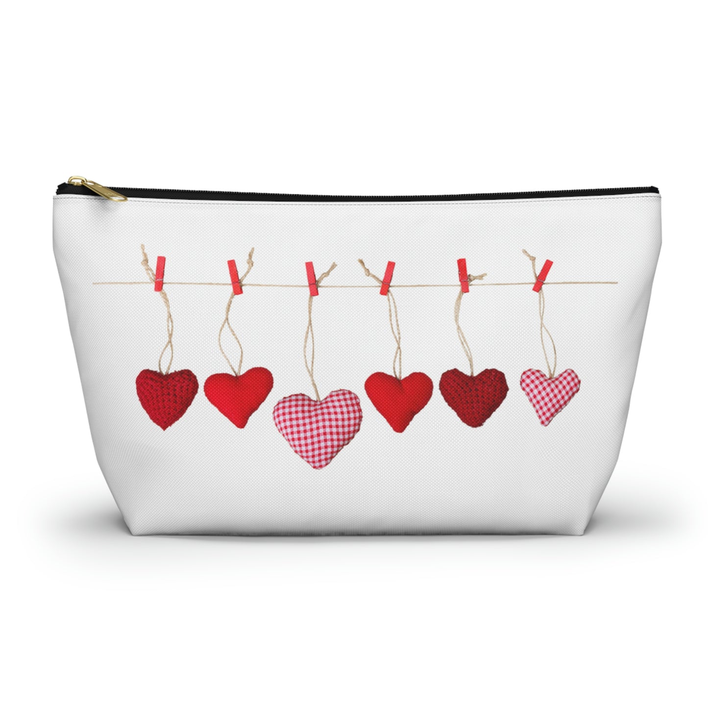 Heart String Accessory Pouch w T-bottom