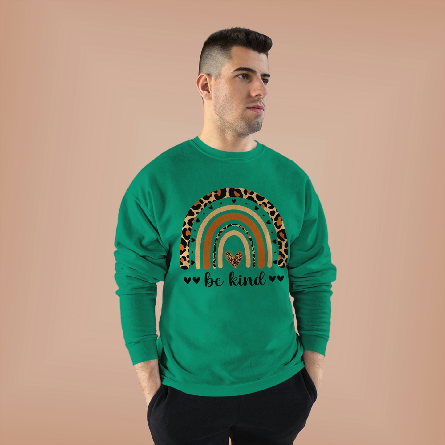 Be Kind Rainbow Unisex EcoSmart® Crewneck Sweatshirt
