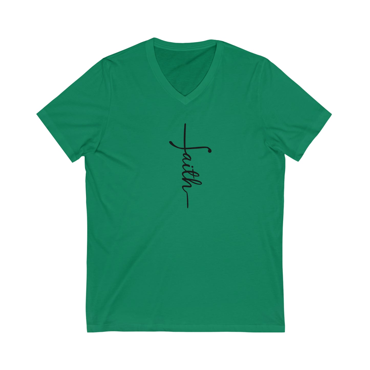 Faith Unisex Jersey Short Sleeve V-Neck Tee