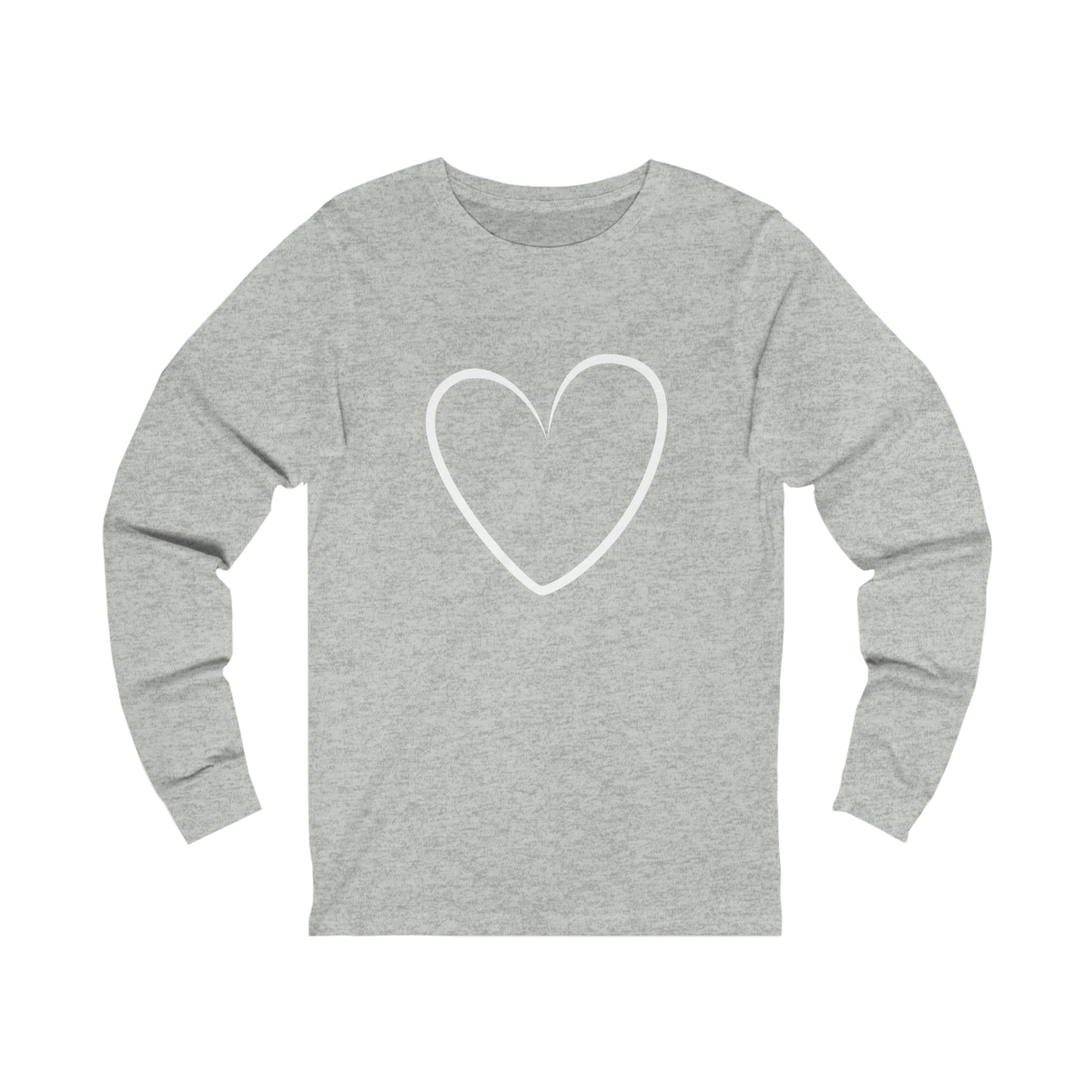 Heart - white Unisex Jersey Long Sleeve Tee