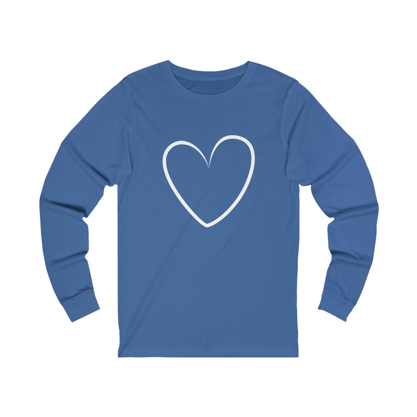 Heart - white Unisex Jersey Long Sleeve Tee