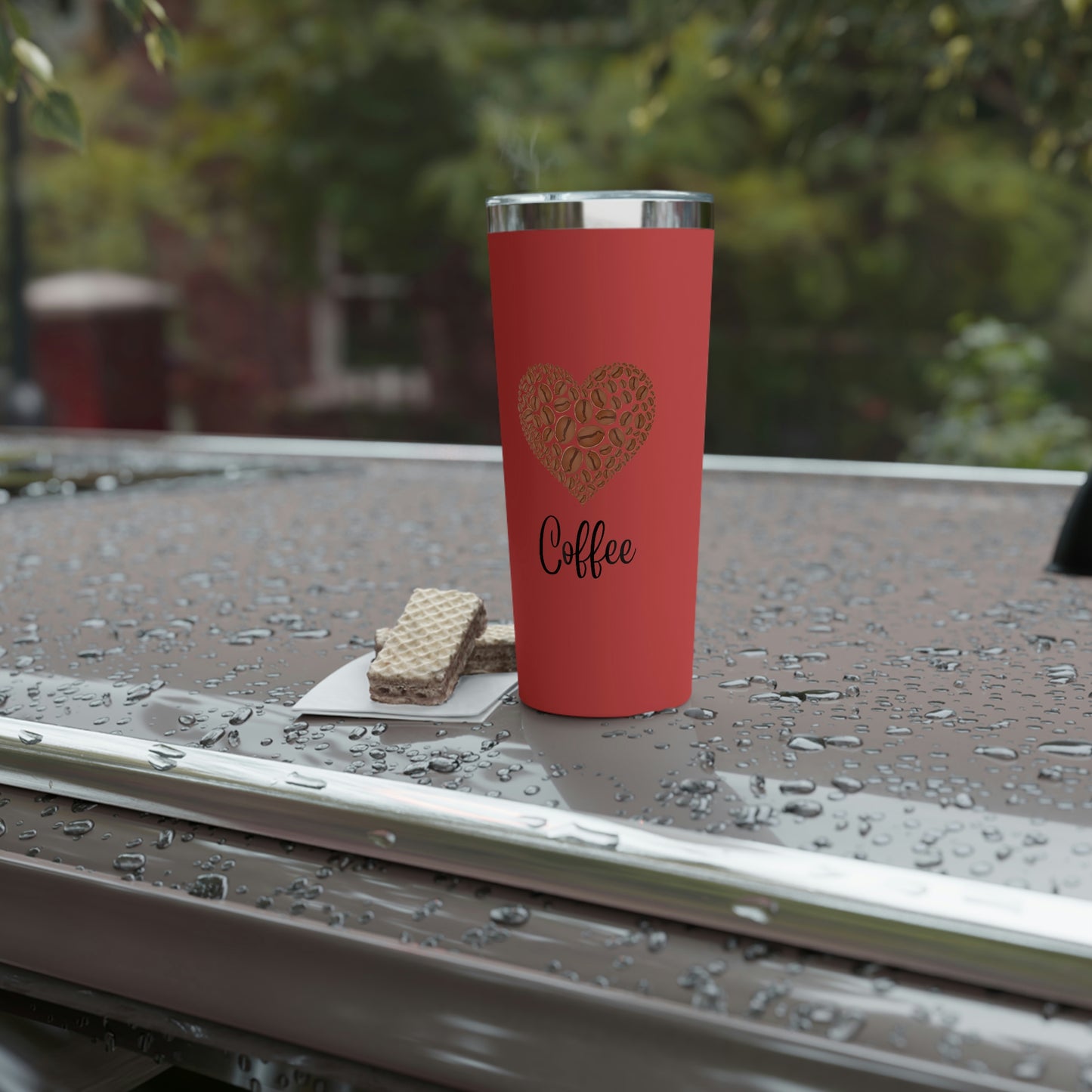 Coffee Heart Copper Vacuum Insulated Tumbler, 22oz