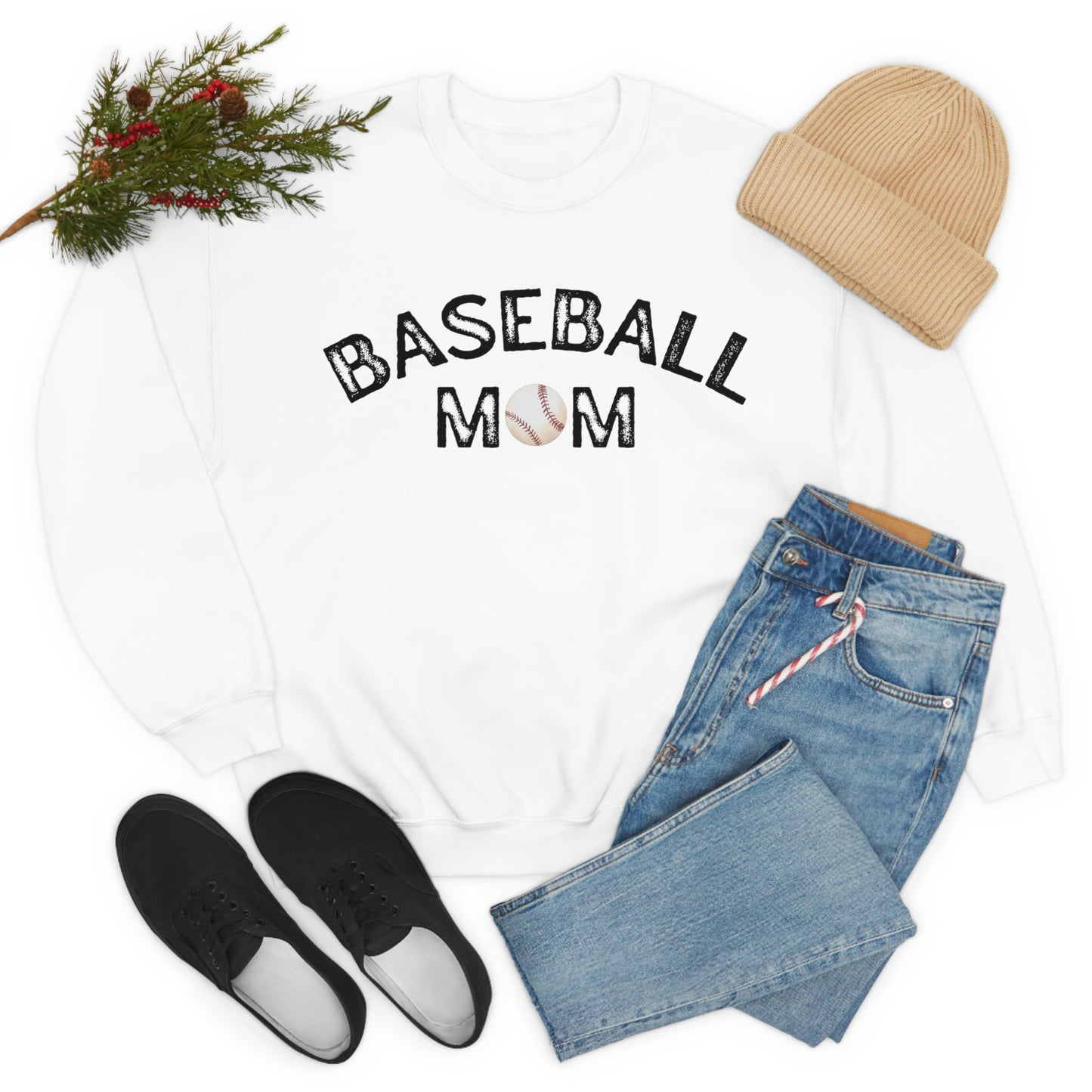 Baseball Mom Unisex Heavy Blend Crewneck Sweatshirt