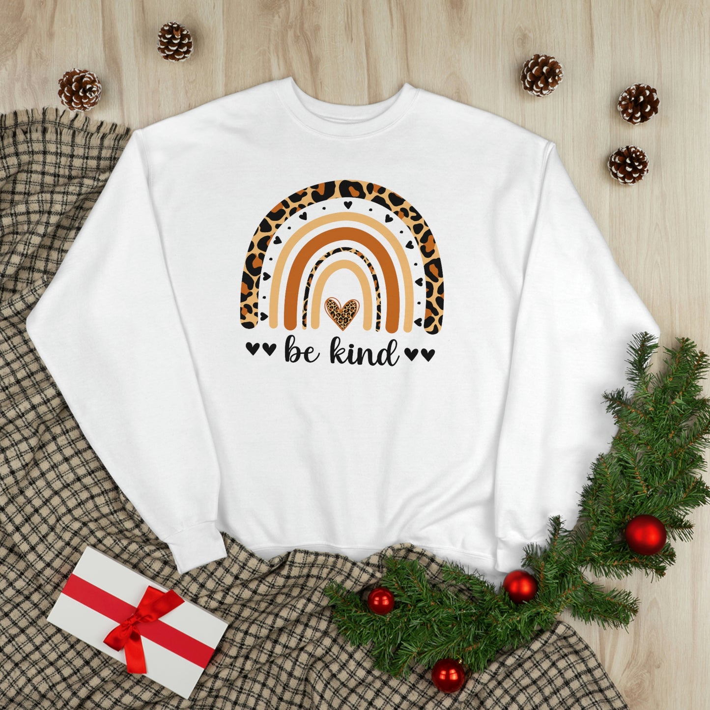 Be Kind Rainbow Unisex EcoSmart® Crewneck Sweatshirt