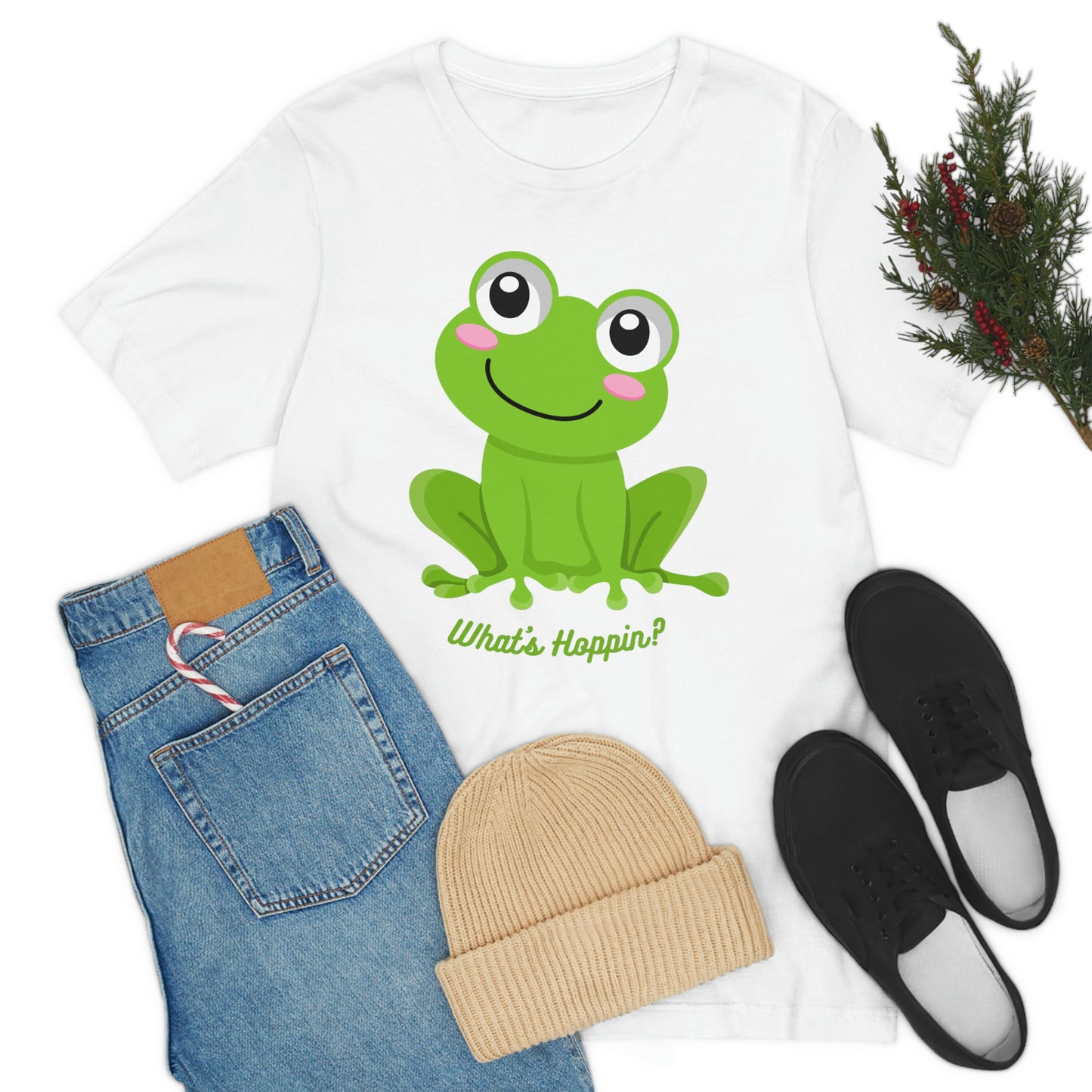 What's Hoppin? Frog Unisex Jersey Short Sleeve Tee