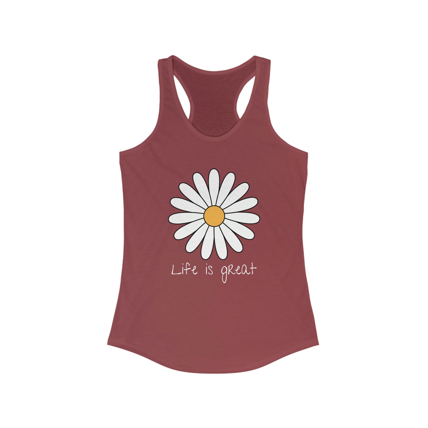 Life is great Women's Ideal Racerback Tank