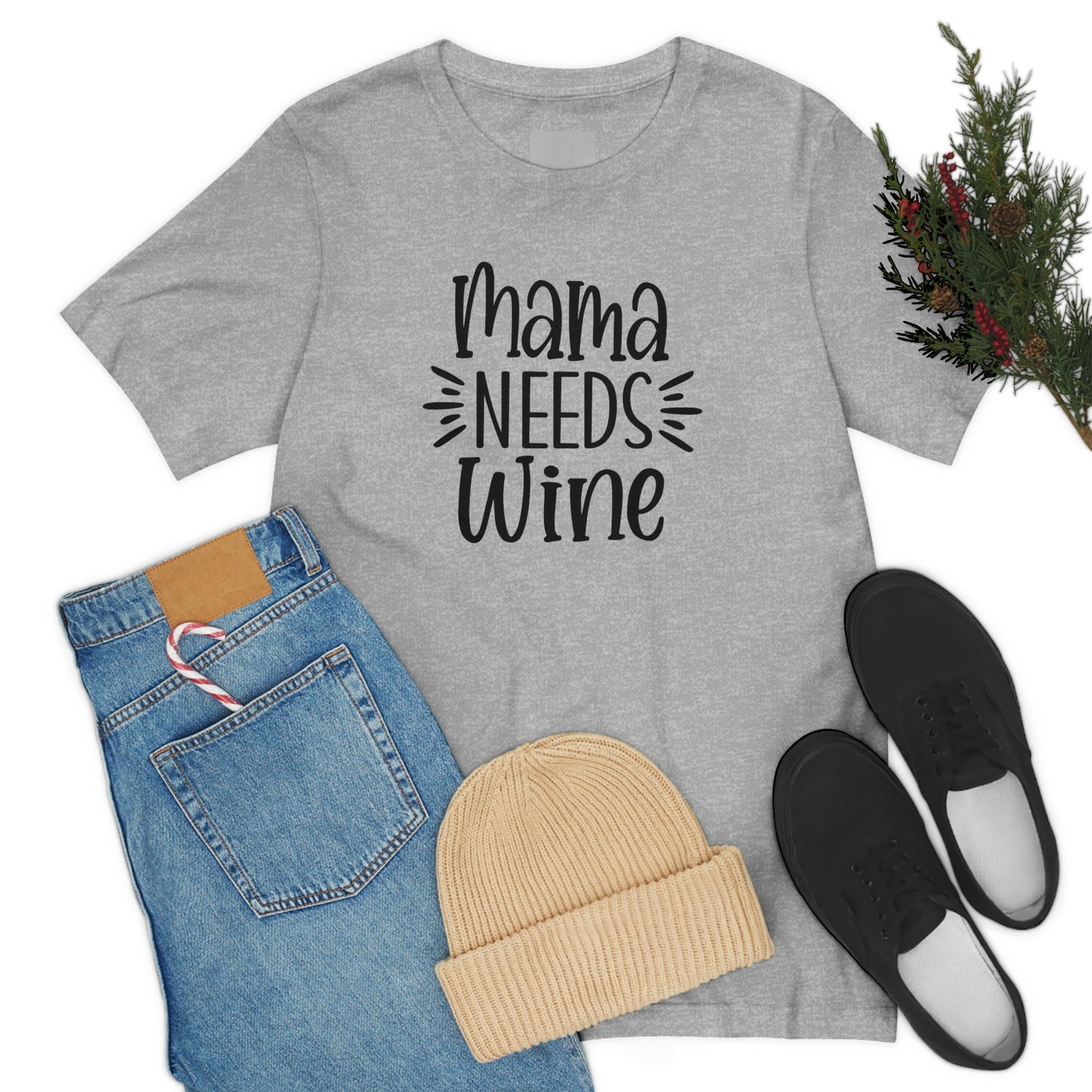 Mama Needs Wine Unisex Jersey Short Sleeve Tee