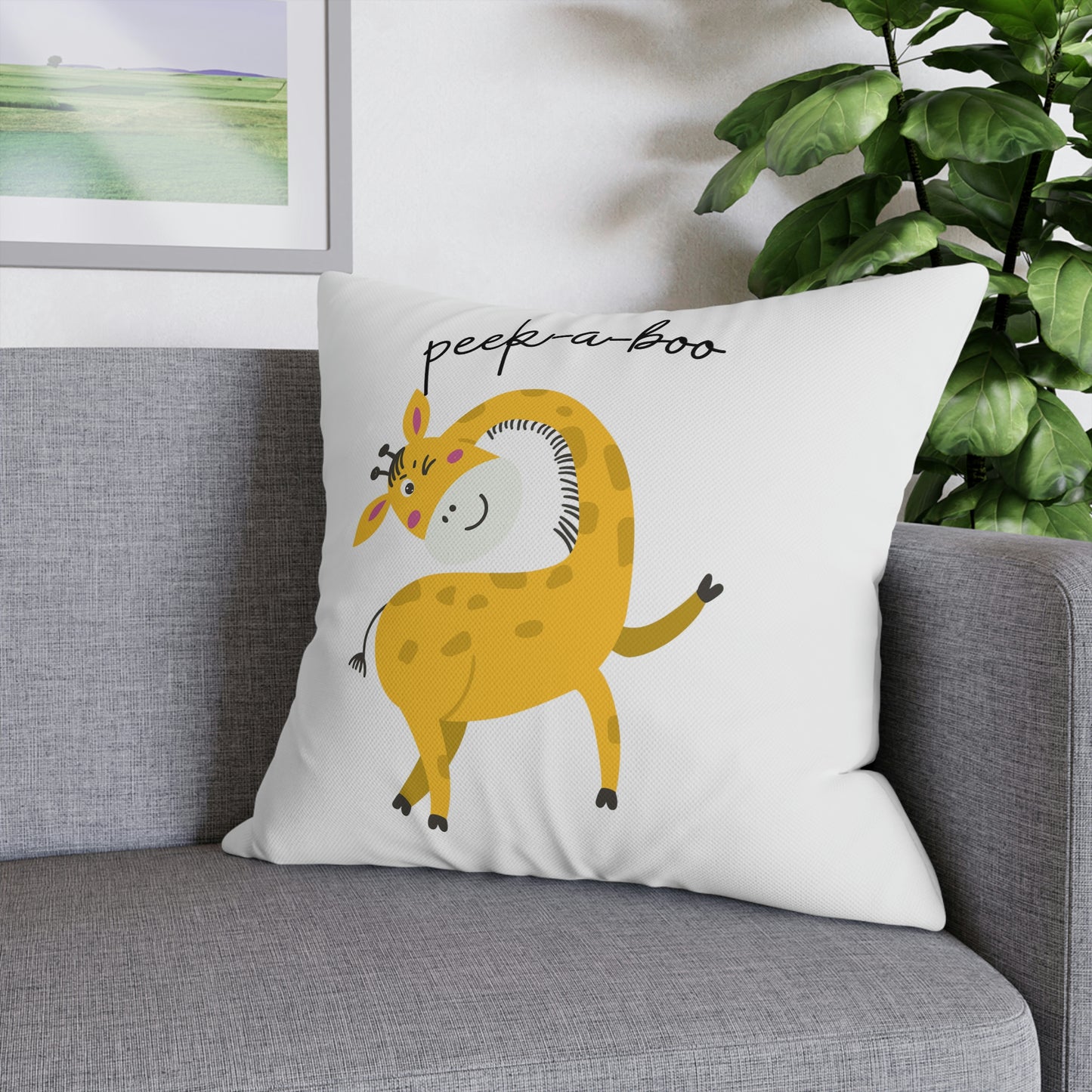 Giraffe Spun Polyester Pillowcase