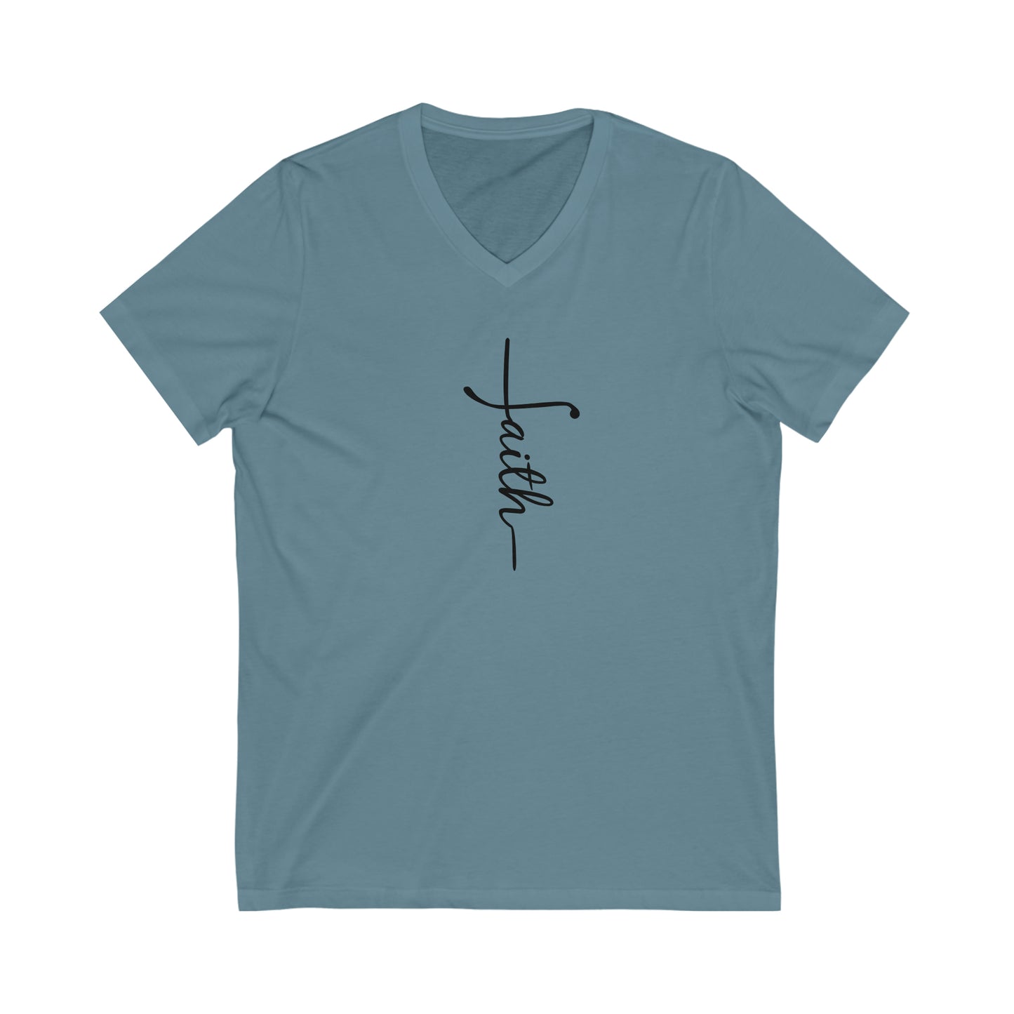 Faith Unisex Jersey Short Sleeve V-Neck Tee