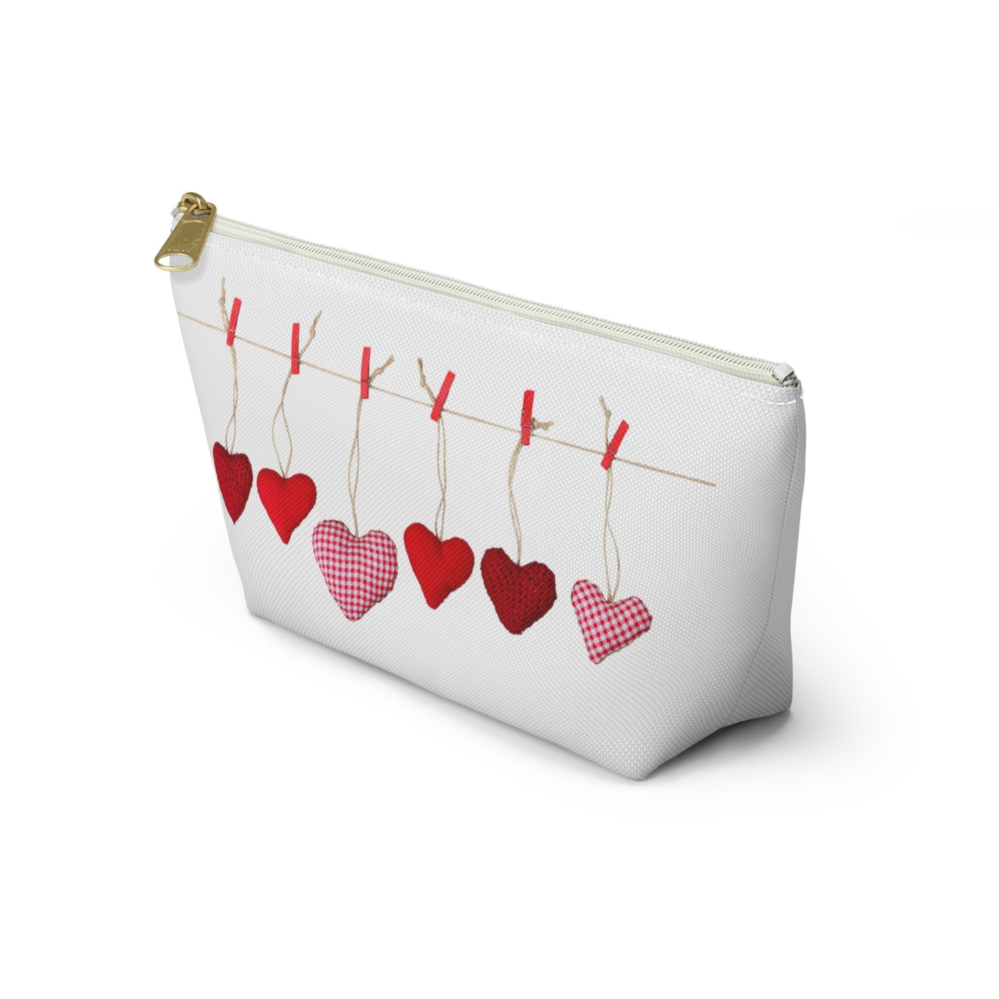 Heart String Accessory Pouch w T-bottom