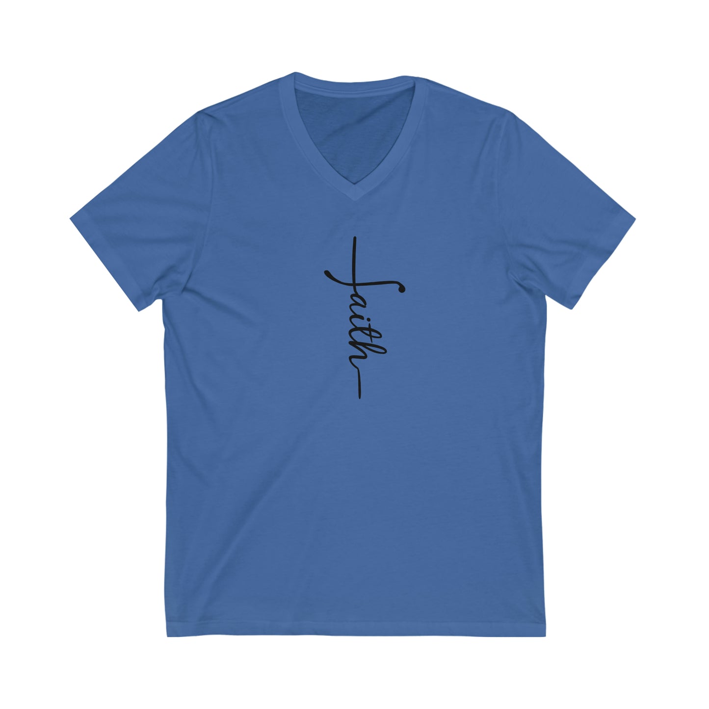 Faith Unisex Jersey Short Sleeve V-Neck Tee