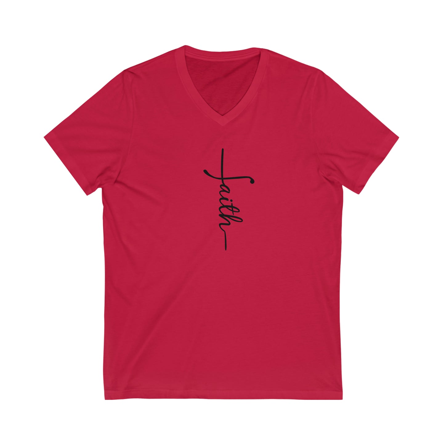 Faith Unisex Jersey Short Sleeve V-Neck Tee