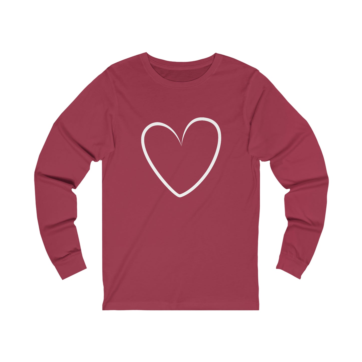 Heart - white Unisex Jersey Long Sleeve Tee