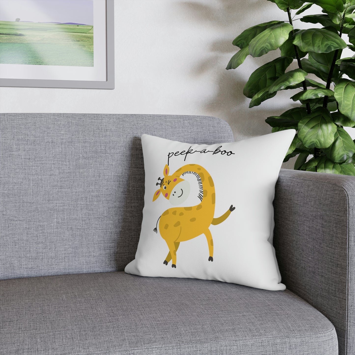 Giraffe Spun Polyester Pillowcase