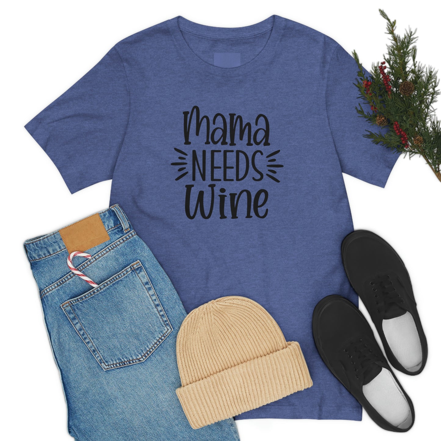 Mama Needs Wine Unisex Jersey Short Sleeve Tee