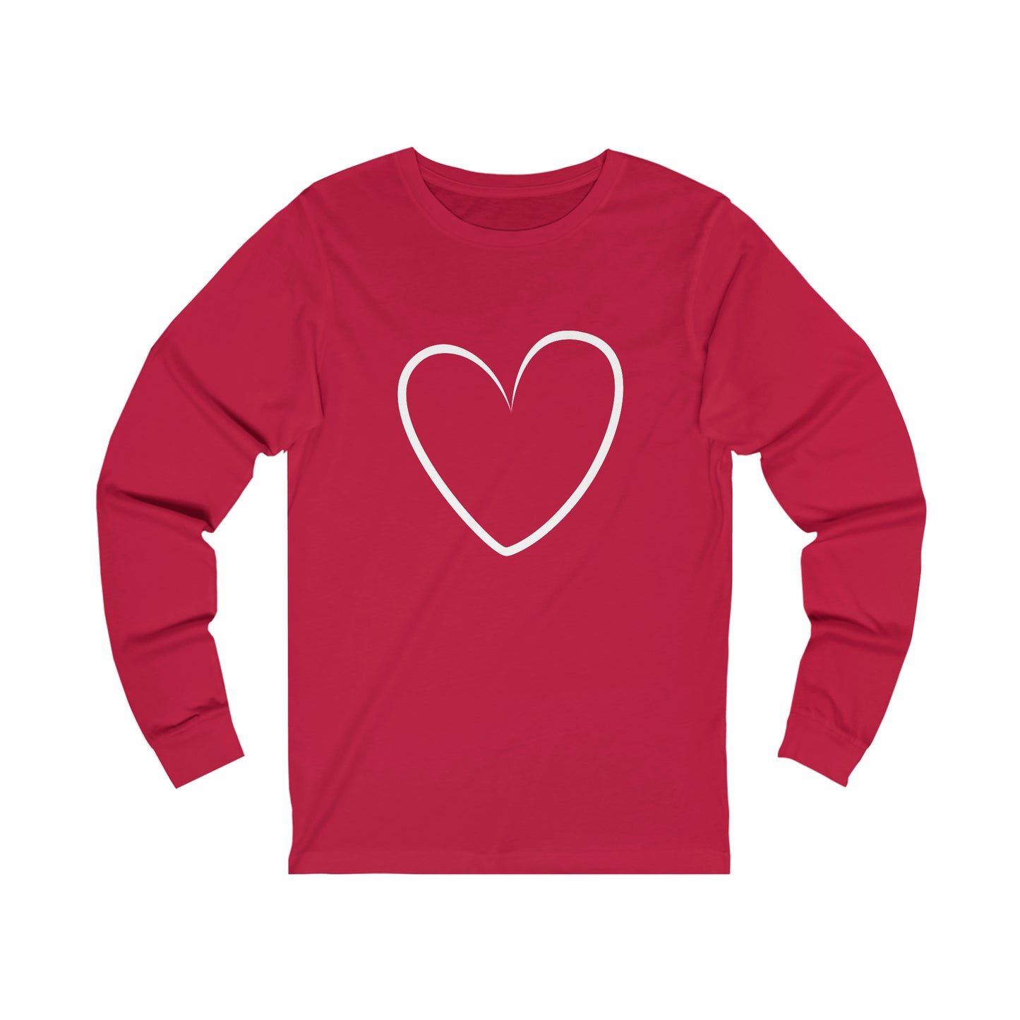 Heart - white Unisex Jersey Long Sleeve Tee