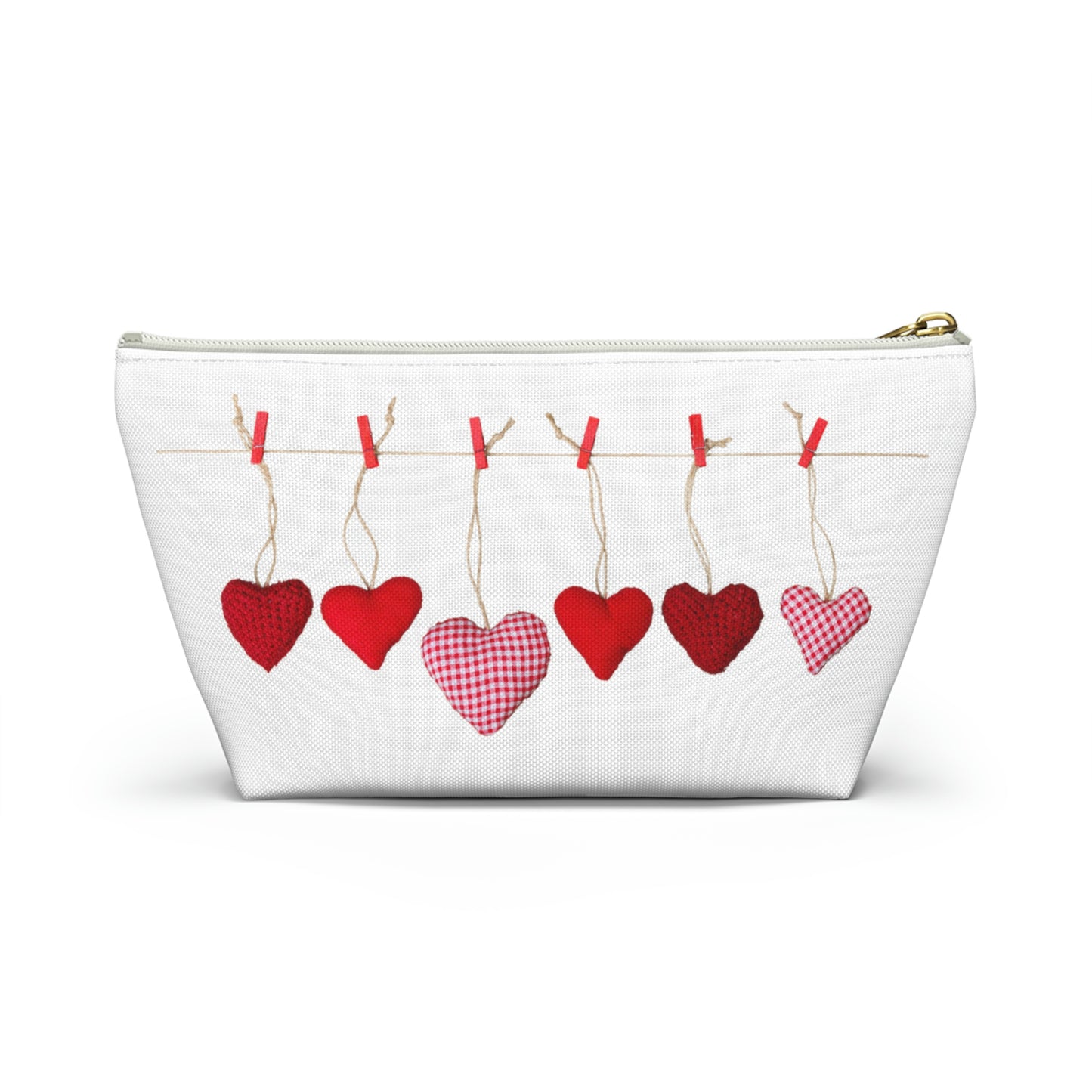 Heart String Accessory Pouch w T-bottom