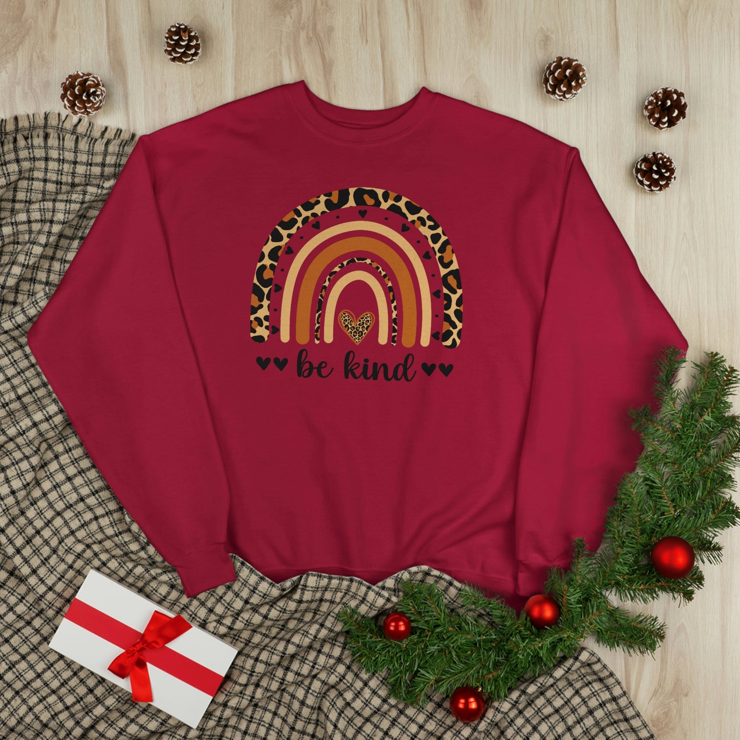 Be Kind Rainbow Unisex EcoSmart® Crewneck Sweatshirt