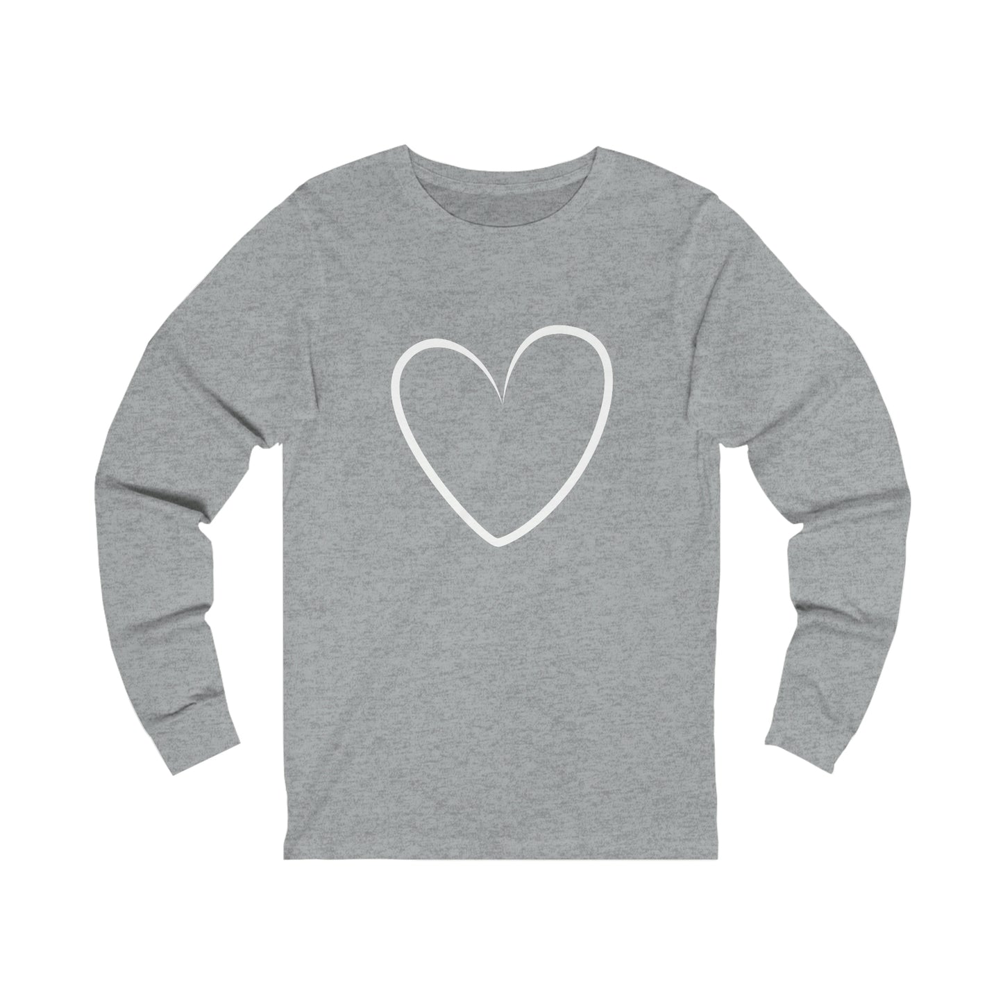 Heart - white Unisex Jersey Long Sleeve Tee