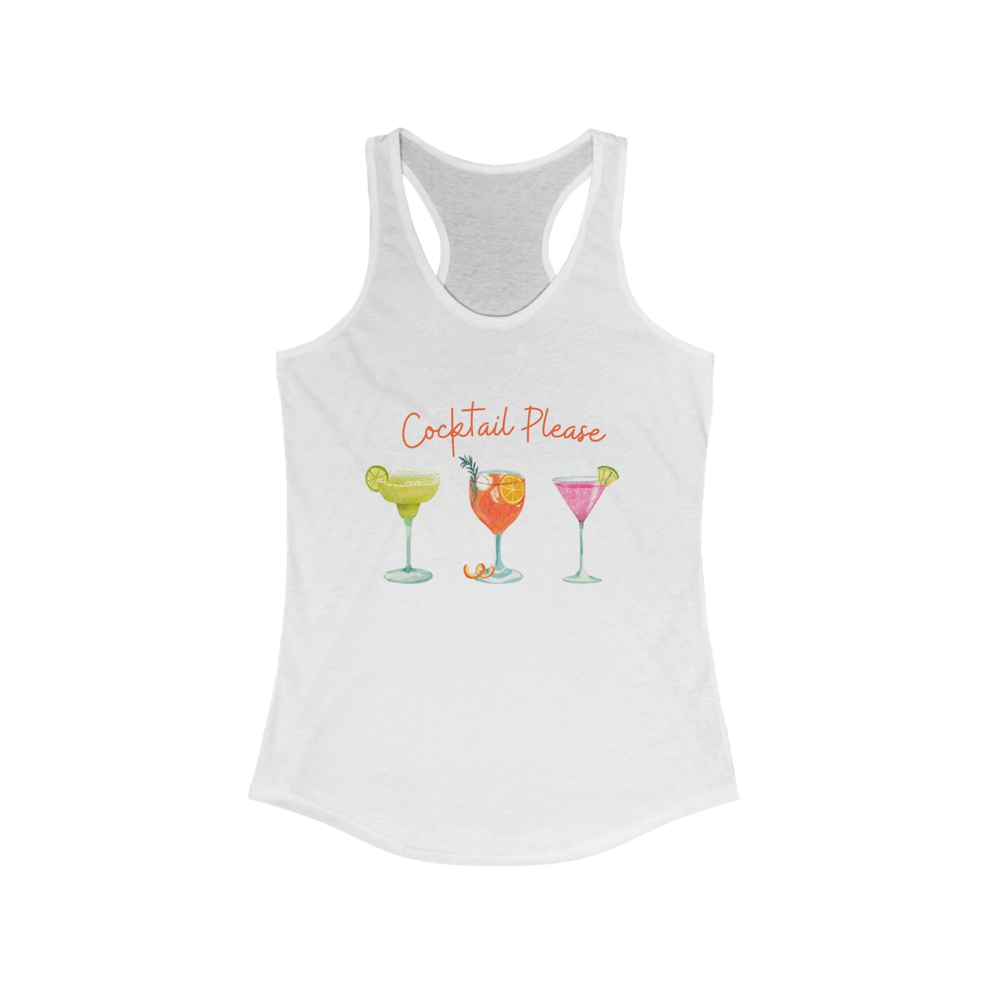 Cocktail Please Women's Ideal Racerback Tank