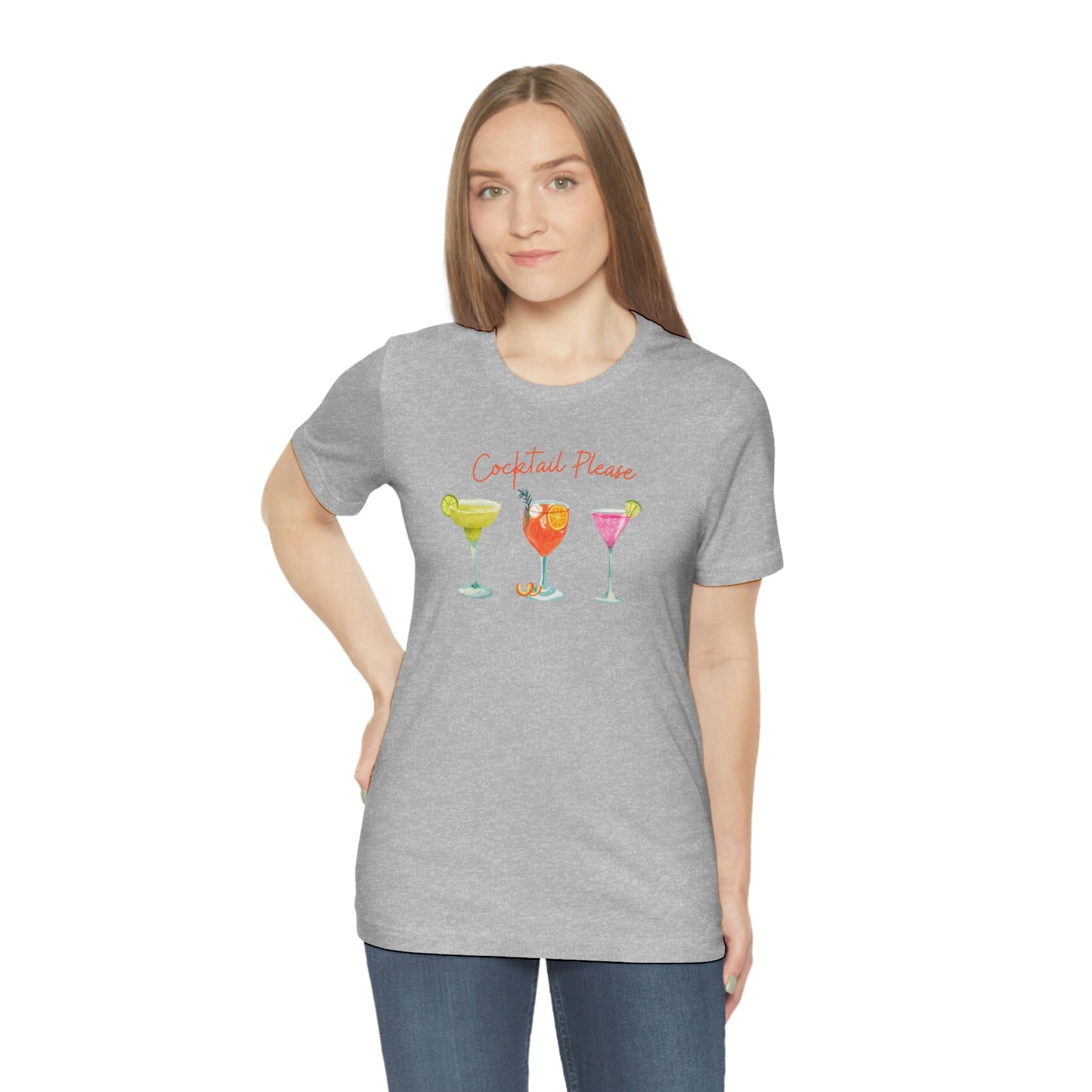 Cocktail Please Womens Jersey Short Sleeve Tee