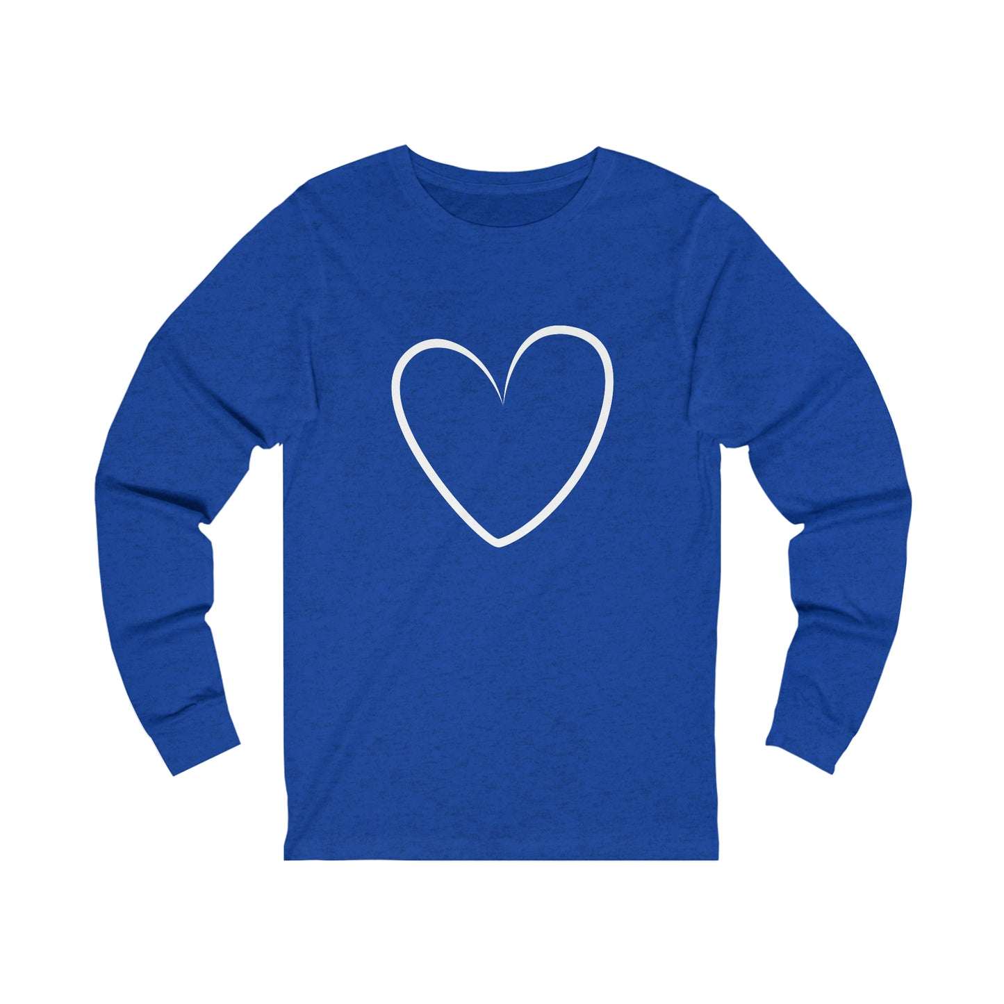 Heart - white Unisex Jersey Long Sleeve Tee