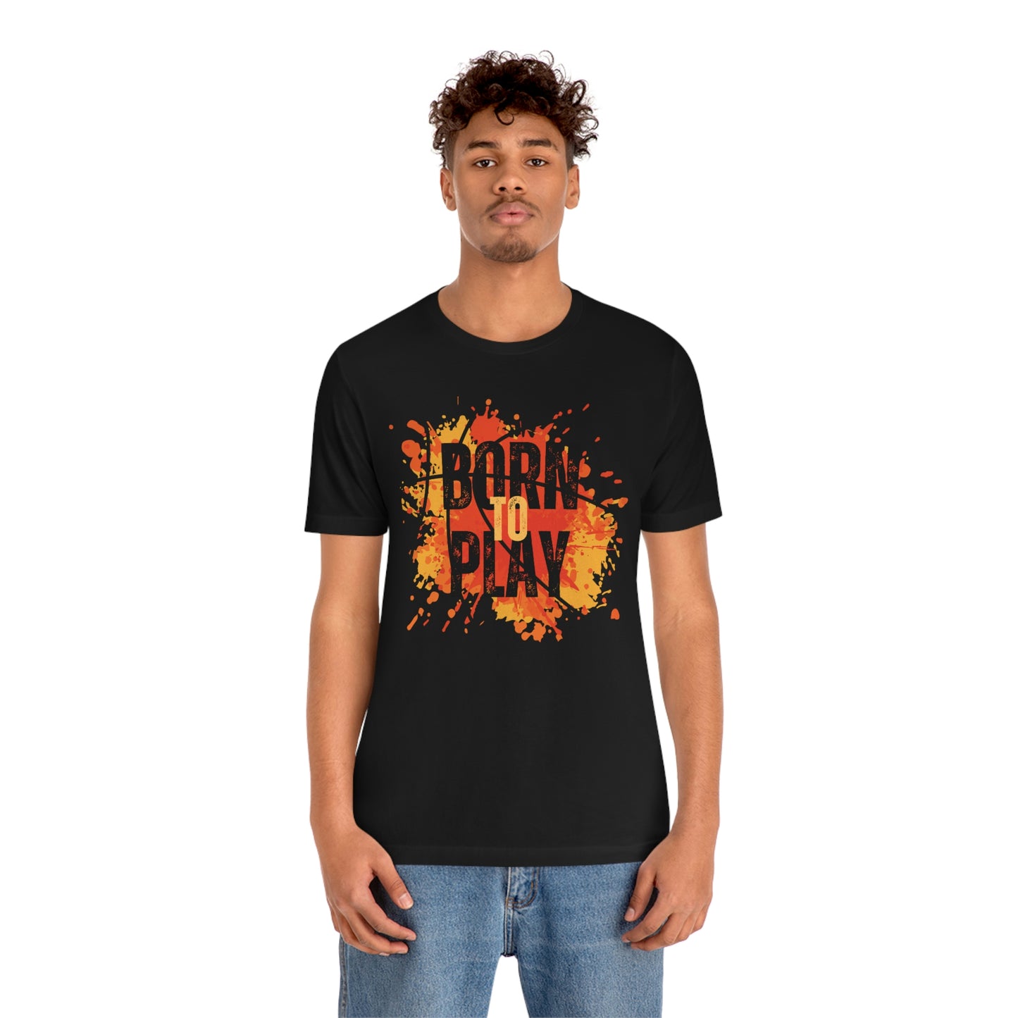 Born to Play BasketballUnisex Jersey Short Sleeve Tee