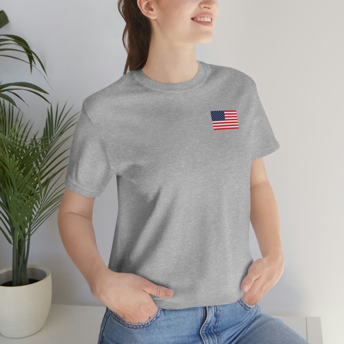 USA Flag Unisex Jersey Short Sleeve Tee