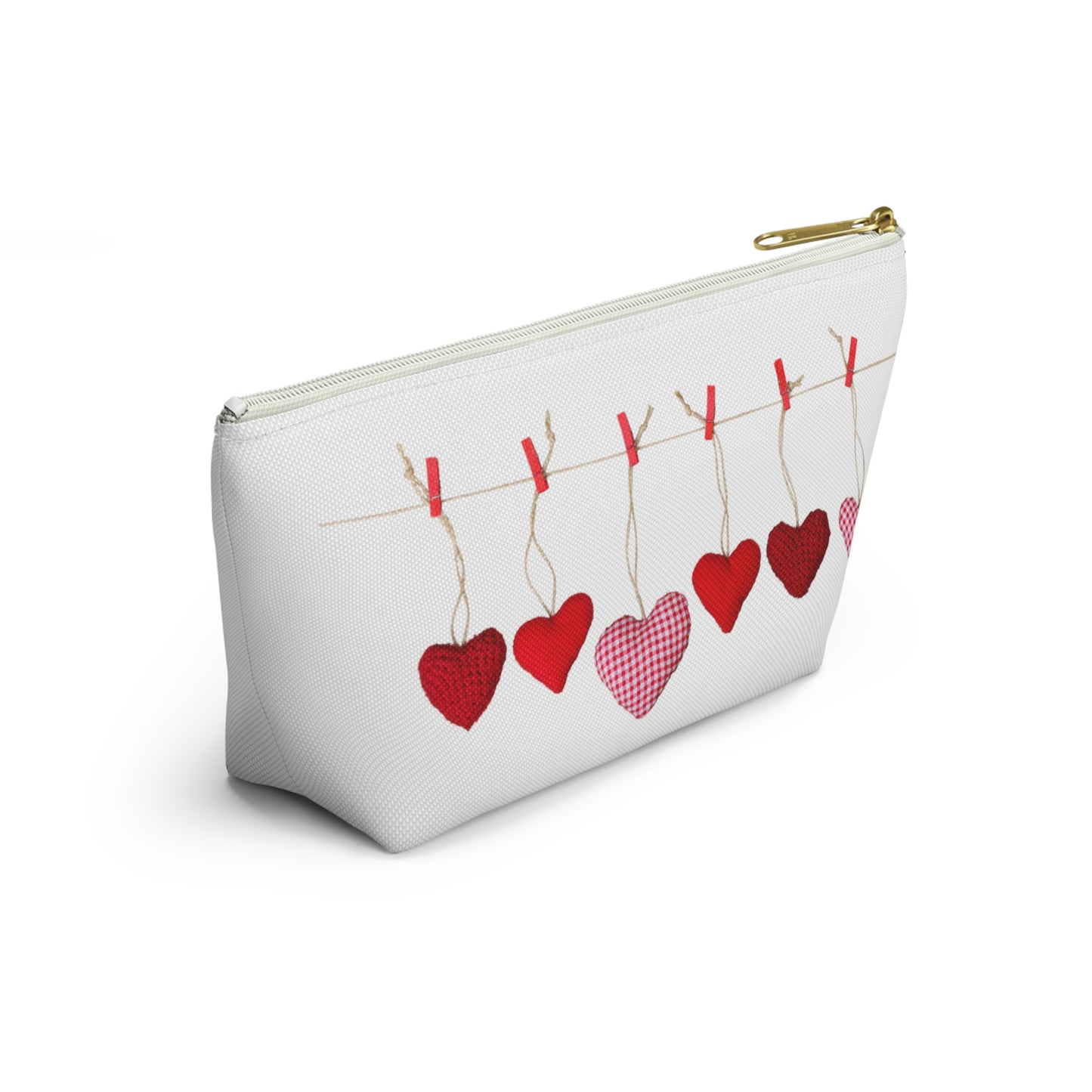 Heart String Accessory Pouch w T-bottom